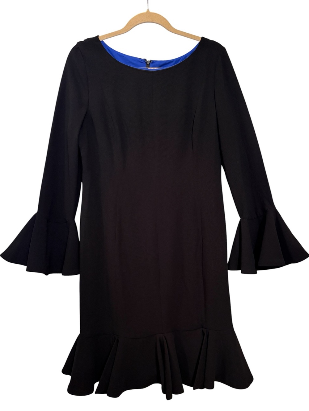 NWOT Shani Women's Black Bell Sleeve Midi Dress Size 10